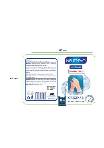 250 mL (Neutrevo Liquid Hand Disinfectant 250 mL)